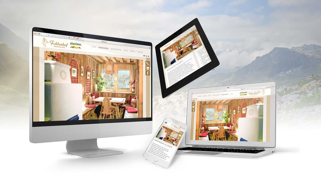 Mehrsprachige Webpräsenz für Fohlenhof in Südtirol